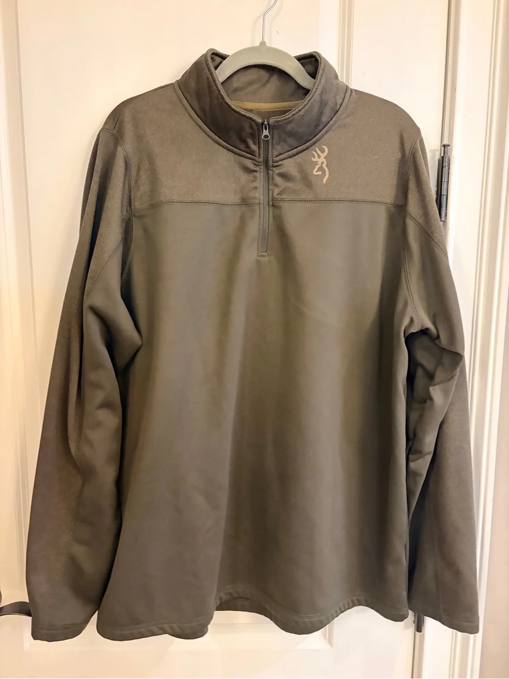Browning Olive Green Quarter Zip Pullover Fleece XL Hunting Outdoor